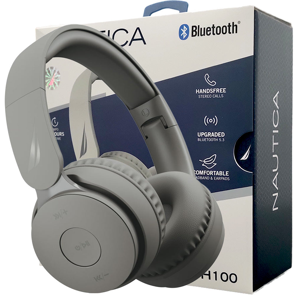 Nautica H100 Wireless Headphones - Gray - New