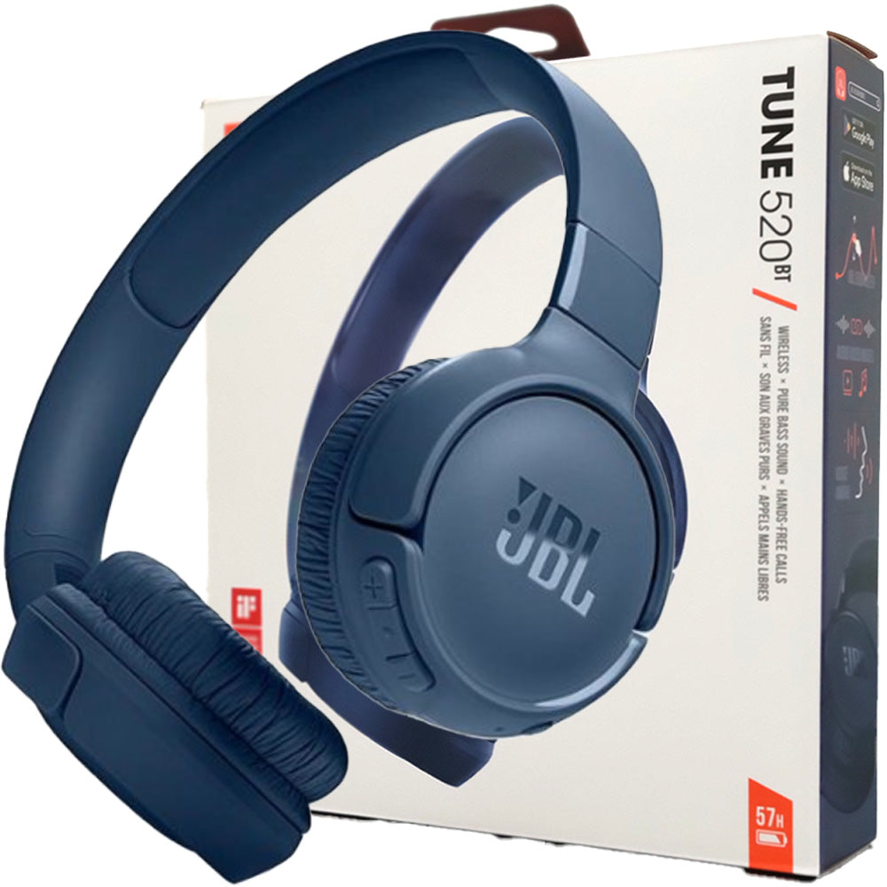 JBL Tune 520BT Wireless Headphones - Blue - New