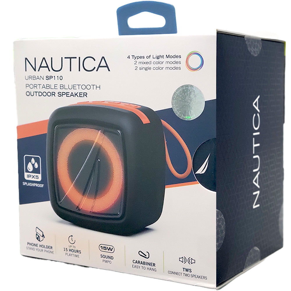 Nautica SP110 Portable Speaker - Black/Orange - New
