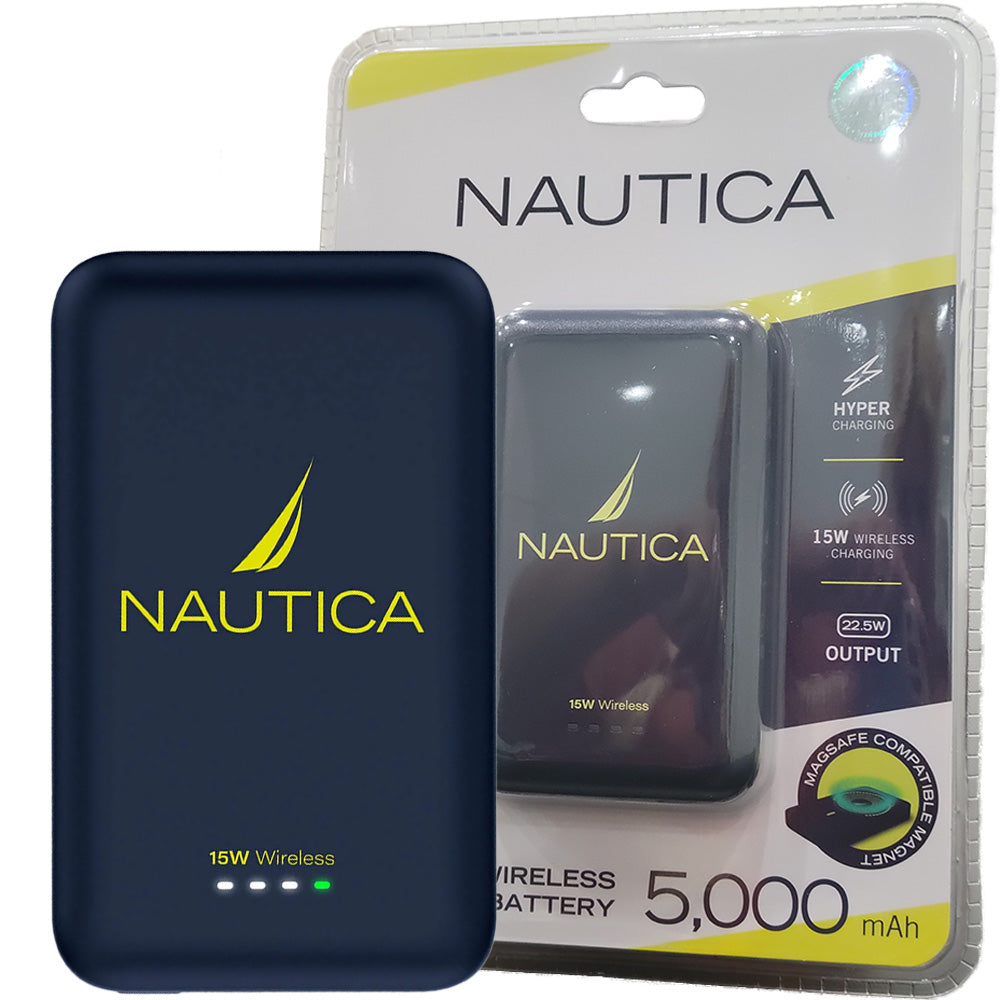 Nautica PB205 (5,000 mAh) Power Bank - Navy/Yellow - New