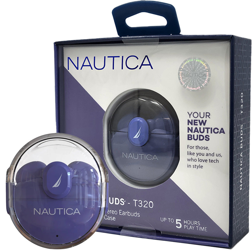Nautica T320 Wireless Earbuds - Very Periwinkle - New