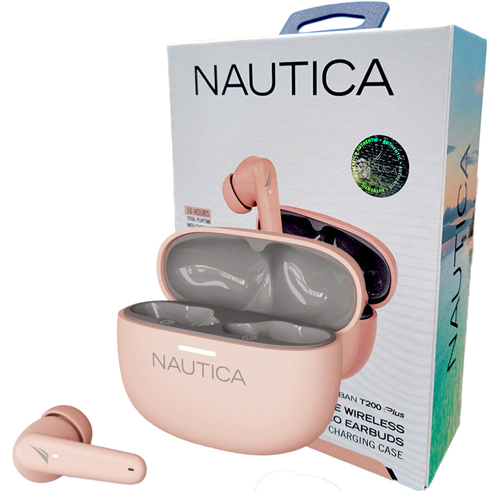 Nautica T200P Wireless Earbuds - Gray Nude - New