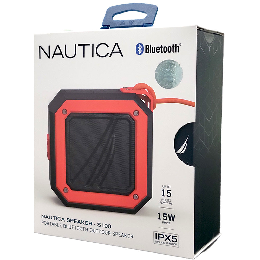 Nautica S100 Portable Speaker - Black/Orange - New