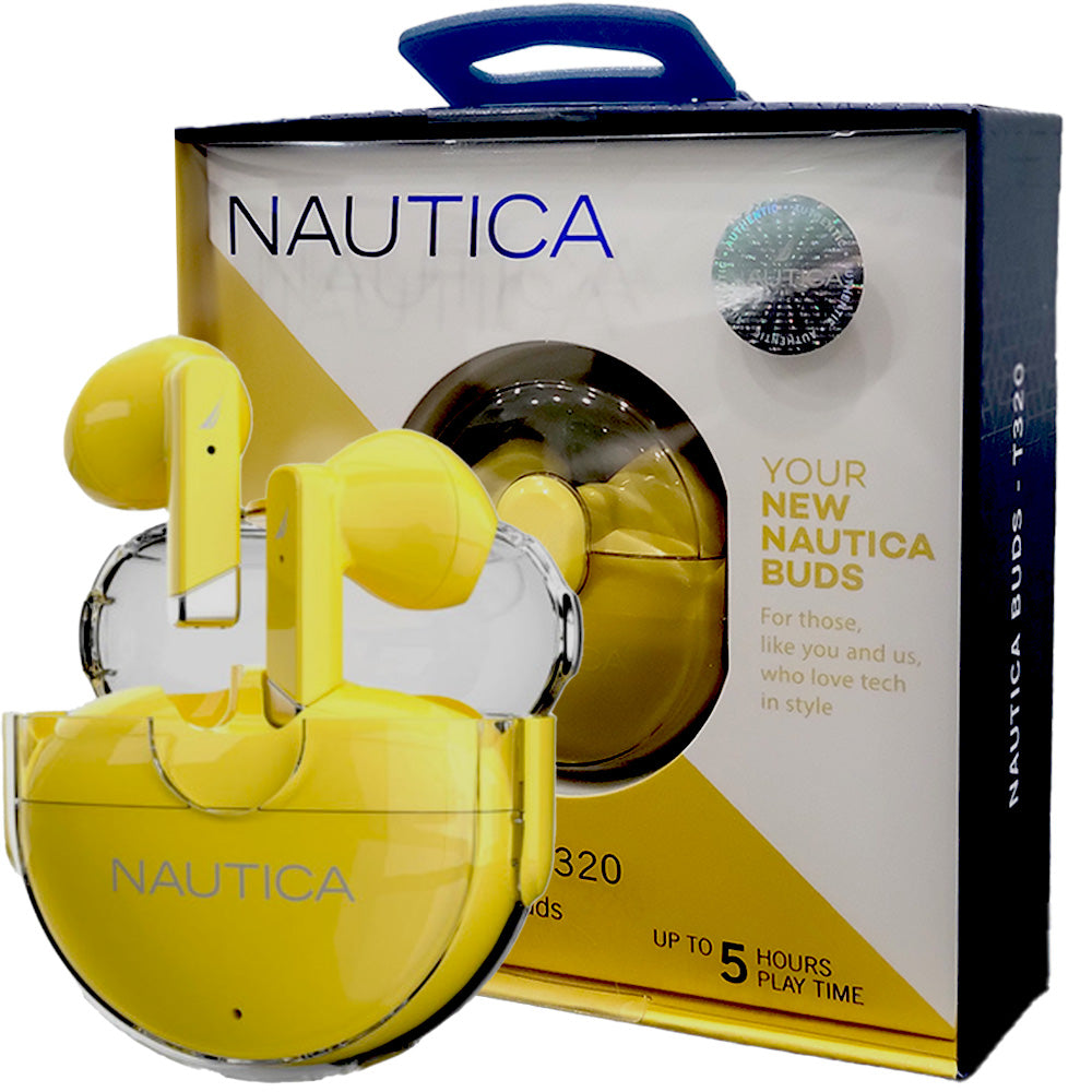 Nautica T320 Wireless Earbuds - Yellow - New