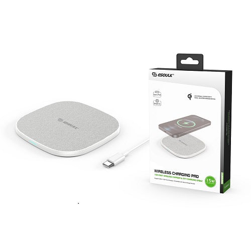 PKG Qi 15W Wireless Charging Pad + Cable White