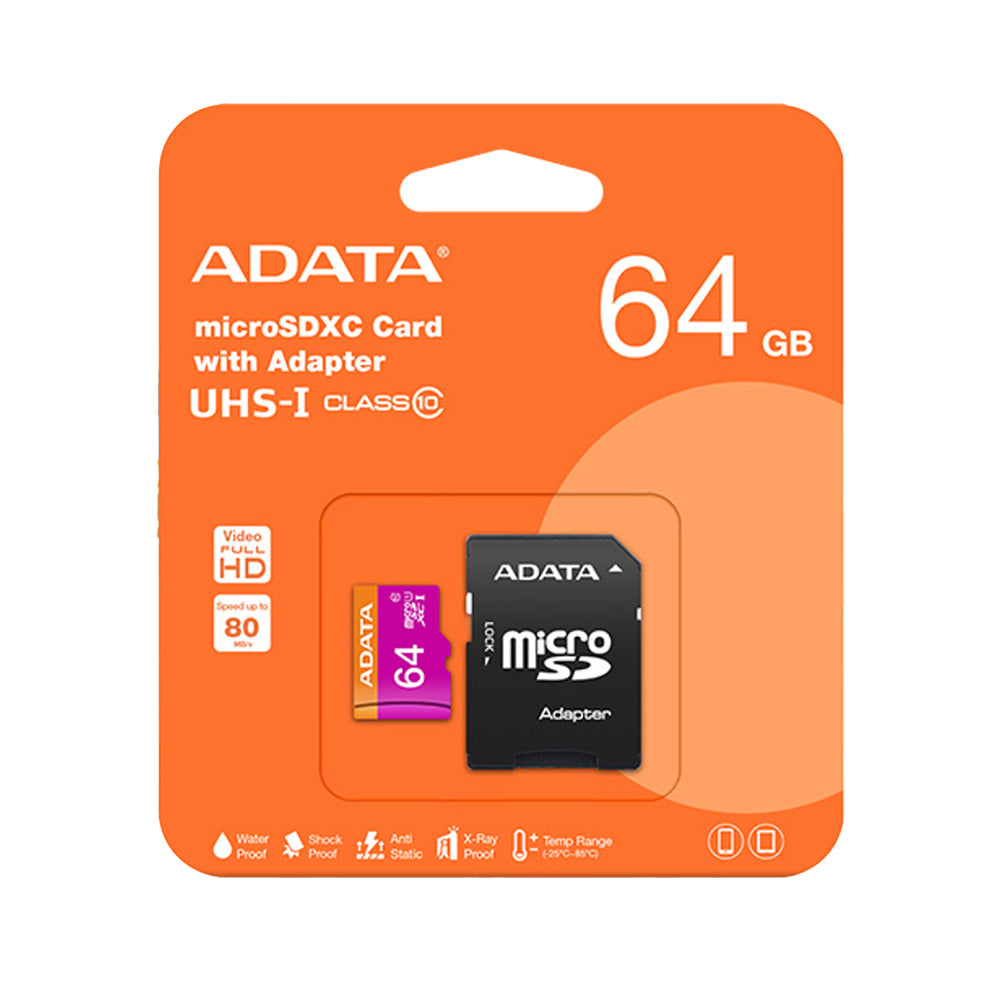 Adata 64GB MicroSD Card - Black- New