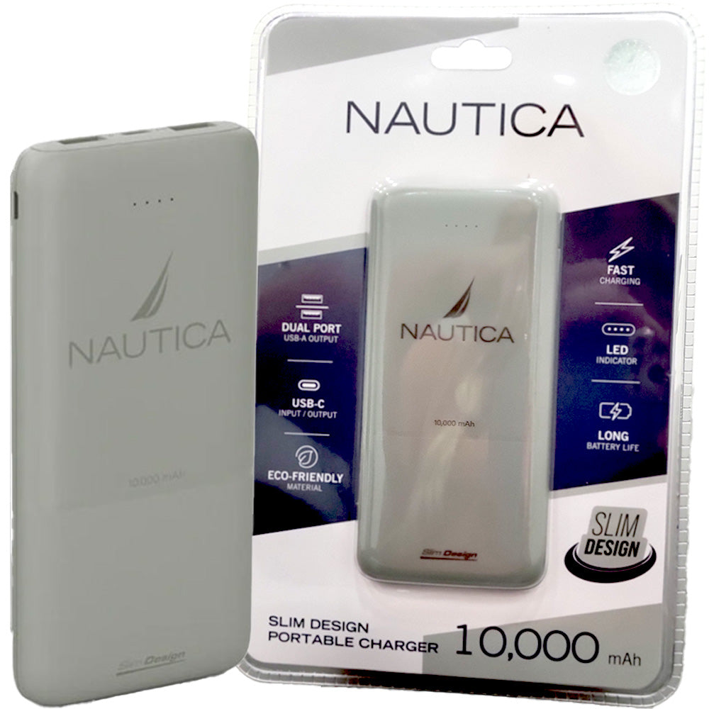 Nautica PB210 (10,000 mAh) Power Bank - Moon Gray - New