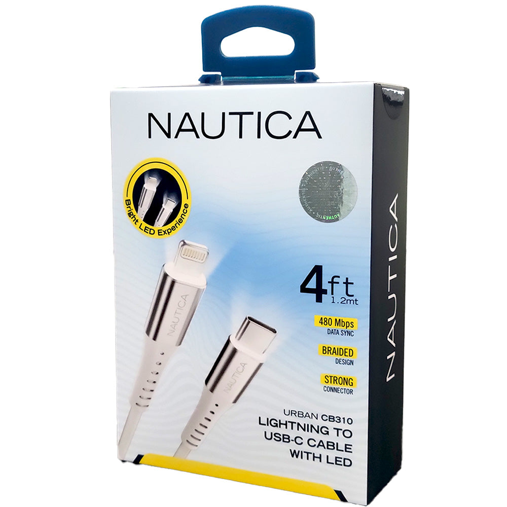 Nautica CB310 USB-C Cable to Lightning - White - New