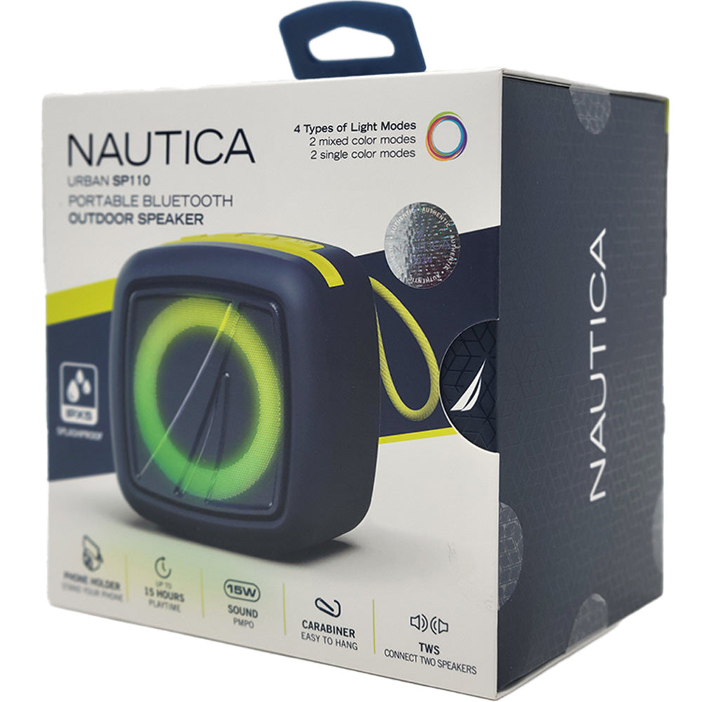 Nautica SP110 Portable Speaker - Navy/Yellow - New