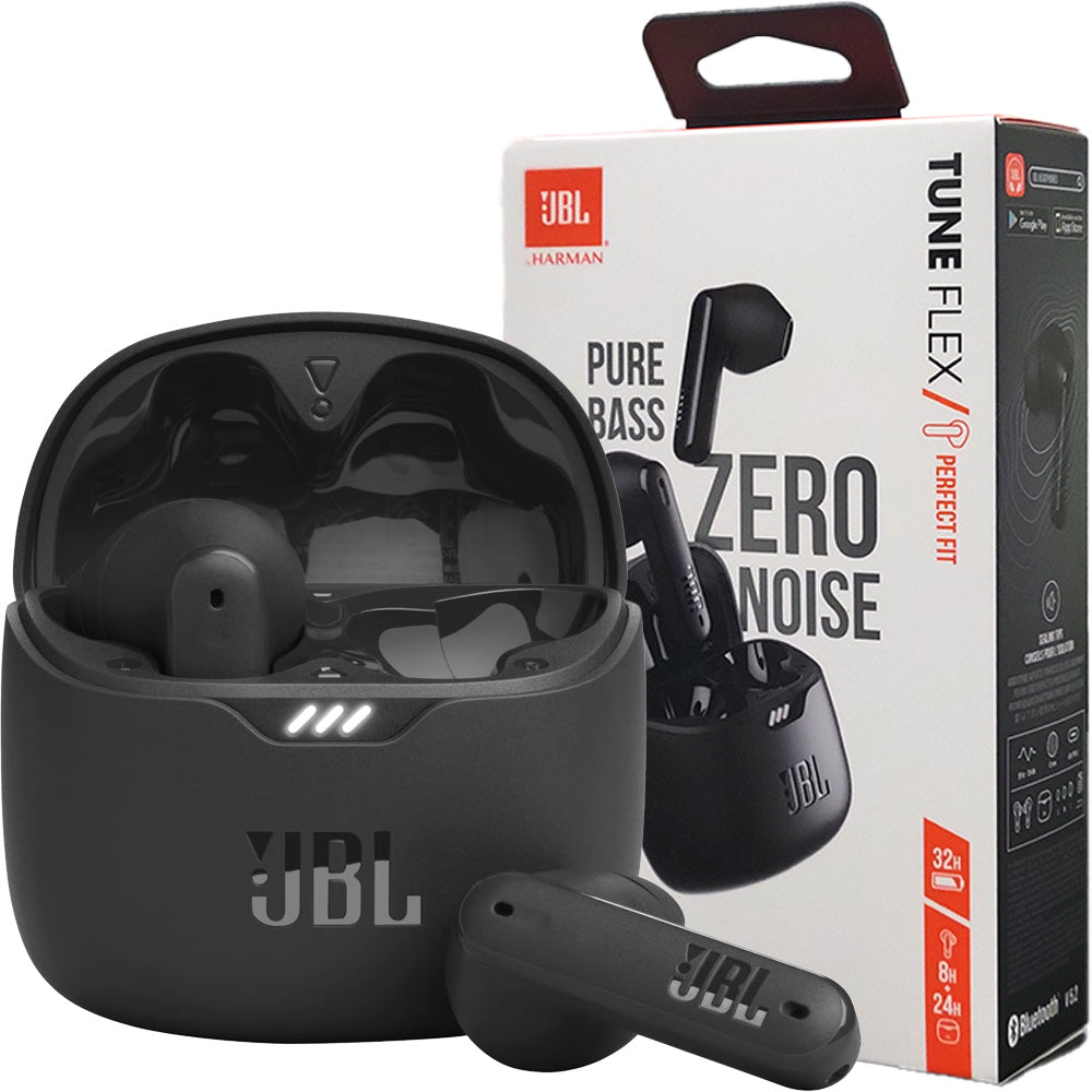 JBL Tune Flex Earbuds - Black - New