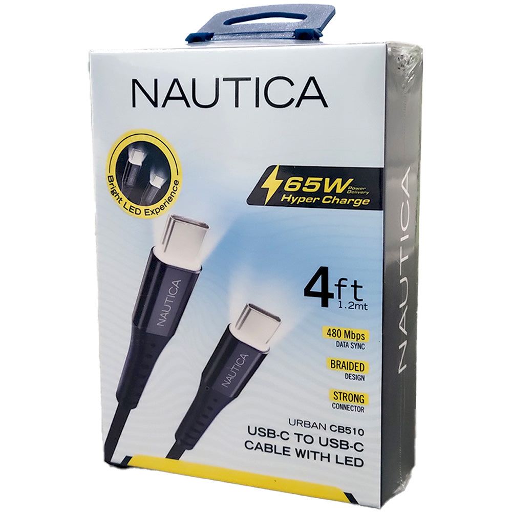 Nautica CB510 USB-C to USB-C Cable - Navy - New